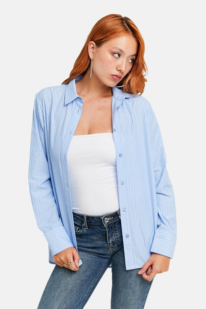 Hemd (lange mouwen) blauw - TALLY WEIJL