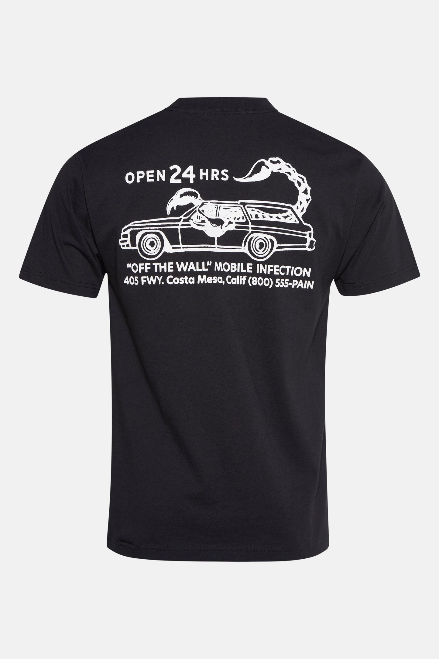 Zwarte Korte Mouwen T-shirt - VANS 'OFF THE WALL'