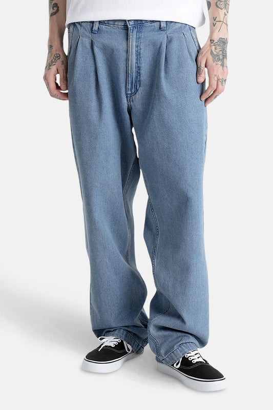 CHECK 5 Loose-Fit Denim Pants - Mid Blue Wash