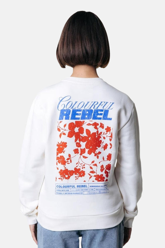 Sweater met ronde hals wit - COLOURFUL REBEL
