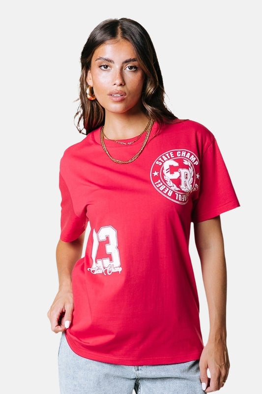 T-shirt (korte mouwen) rood - COLOURFUL REBEL