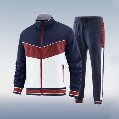 Sportief heren trainingspak met comfortabele pasvorm en modern design