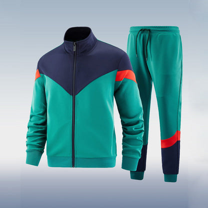 Sportief heren trainingspak met comfortabele pasvorm en modern design