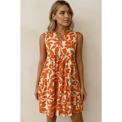 Zomerjurk voor dames met bloemenprint en A-lijn pasvorm